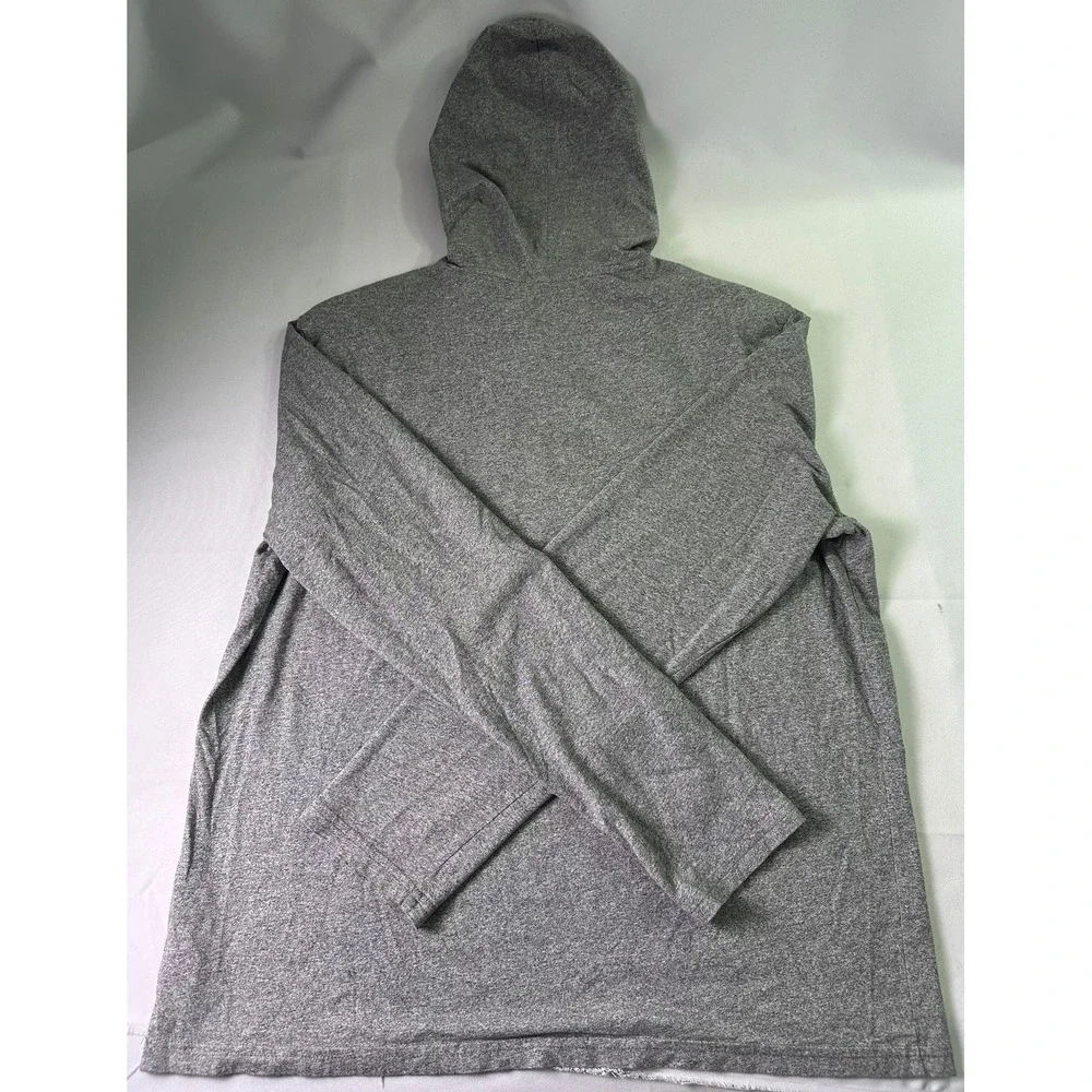 Polo Ralph Lauren Hoodie Shirt Large‎ Gray Long Sleeve Jersey Cotton Pullover L